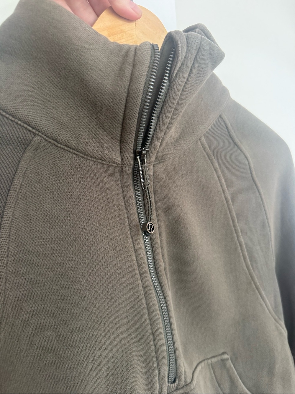 Lululemon Olive Half-Zip Pullover Sweatshirt XS/S - Picture 3 of 5